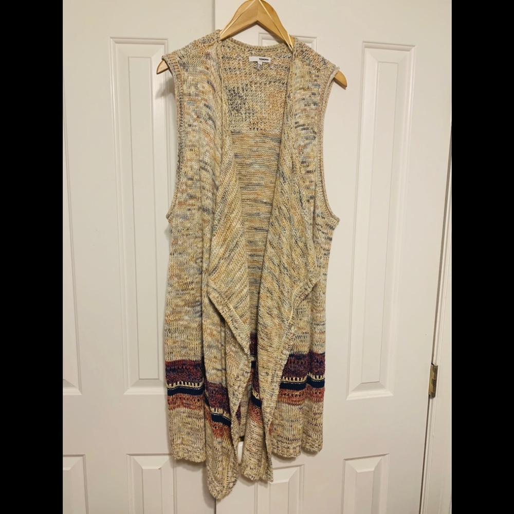 Flyaway sweater vest/cardigan
